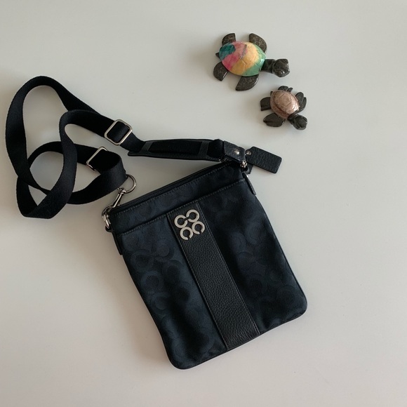 Coach Handbags - Small Coach Crossbody Purse/ Black Monogram